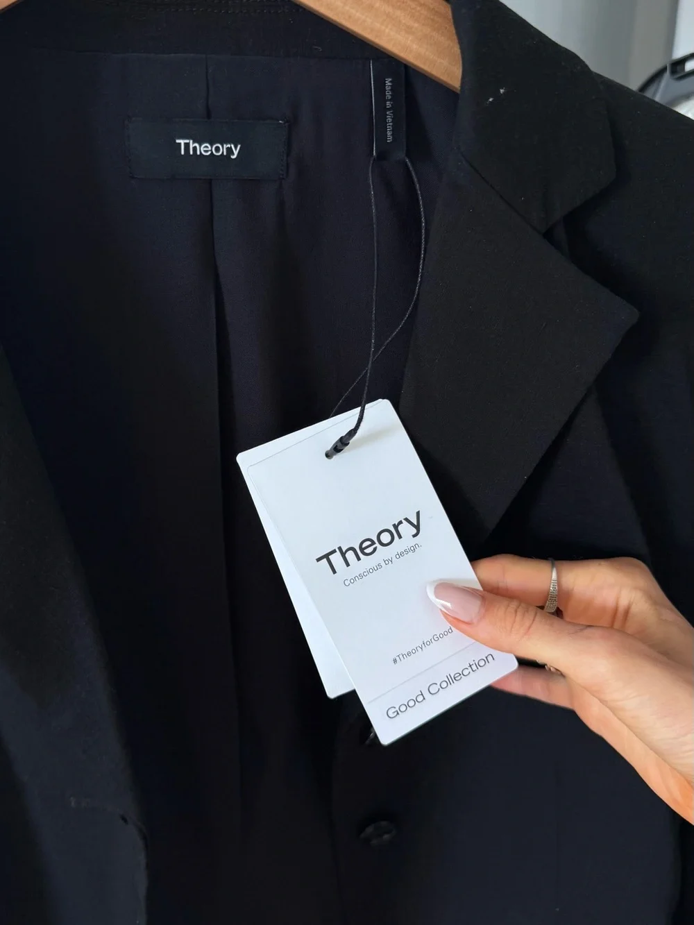 Theory Black Women's Single-Breasted Tailored Blazer